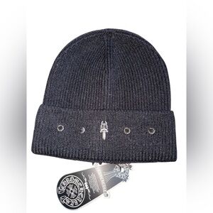 Chrome Hearts Dark Gray Knit Beanie